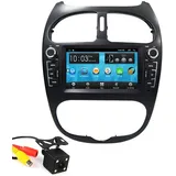 Android 10.0 Doppel-Din-Autoradio, 7-Zoll-Digital Bildschirm, Mit Bluetooth-Lenkradsteuerung, WiFi, 4G, Spiegelverbindung, AUX/USB, FM-Radio, Carplay, Für Peugeot 206 /cc 2000-2022