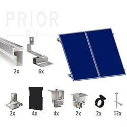 Prior PV Schrägdach-Montageset 2 Solarmodule