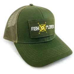 TRUCKER CAP GRÜN mit 1 FishXplorer-Patch GRÜN ADULTE