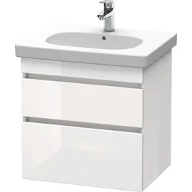 Duravit Waschtischunterschrank 2 Schubkästen 60 x 61 x 45,3 cm Weiß Hochglanz/Grau Matt