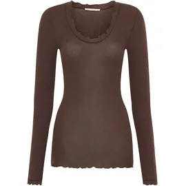 seamless basic Funktionstop SEAMLESS BASIC "Seamless Basic Top Cotton", Damen, Gr. S/M, java, Obermaterial: 100% Baumwolle, Tops