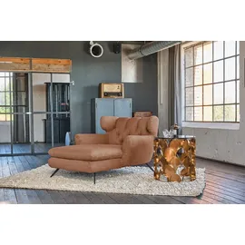 KAWOLA Relaxsessel CHARME Cord 80 x 70 x 100 cm Braun mit Kissen