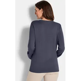 GOLDNER Rundhalspullover Blau 44