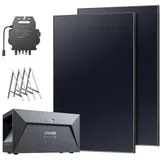 Anker SOLIX Balkonkraftwerk 2× RS40P Panel 445W, MI80 800W Wechselrichter mit Solarbank E1600, Balkonhalterung (B5143411 + A17C03A1)