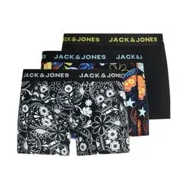 JACK & JONES Sugar Skull Boxershorts Black / Blazing Yellow M 3er Pack