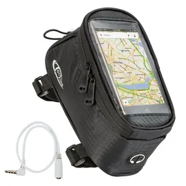 Tectake Satteltasche mit Rahmen-Befestigung schwarz