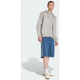 adidas Trefoil Essentials Kapuzenjacke Herren Medium Grey Heather/White XXL