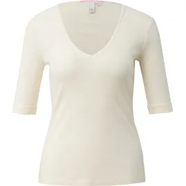 QS T-Shirt V-Ausschnitt Weiß XXL