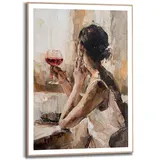 reinders Wandbild 50 x 70 cm Drinking Wine Holz Bunt