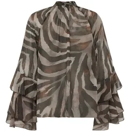 Vera Mont Chiffonbluse mit Volant Braun 38