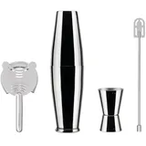 Alessi Lunar Eclipse Cocktail Shaker Set 4-tlg Edelstahl