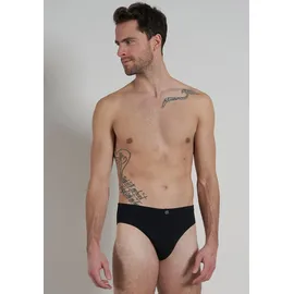 Bugatti Slip »Livorno« Packung, 5er Pack, 5 weich, basic, eng, atmungsaktiv, Baumwolle, mit Logo Gr. 5M, - 5, schwarz-dunkel-uni, , 83015550-5 5