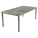 MAGNA Atelier Esstisch SAPPORO aus ECHTEM MARMOR, Küchentisch, Naturstein, Dining Table, nachhaltig, 200x100x75cm grau 200 cm x 75 cm