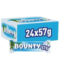 Bounty Schokoriegel, Kokos und Schokolade Geschmack, 24 Riegel in einer Packung (24x 57g)
