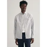 GANT Langarmhemd »Regular Fit Oxford Hemd strukturiert langlebig dicker gestreift«, mit dezenter Logostickerei,