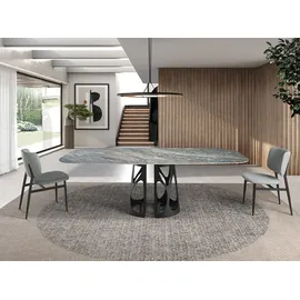 ac angel cerda Angel Cerdá Stuhl aus hellgrauem Stoff 4147 - Hellgrau/Schwarz