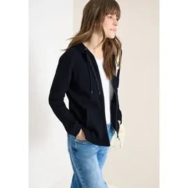 Cecil Langarm Jacke mit Kapuze und Taschen Blau L