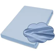 Betten-ABC BettenABC - Spannbetttuch für Kinderbett - 70x140 cm - Hellblau - 100% Baumwolle - Atmungsaktiv & weich - Mit Rundumgummi für festen Sitz - Für Baby- & Kleinkindmatratzen - OEKO-TEX zertifiziert
