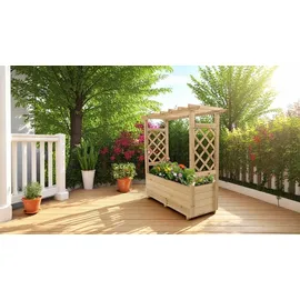 hardin 1fachgut Pflanzkasten mit Rankgitter 98 x 34 x 104 cm Natur