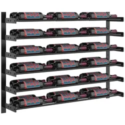 VintageView Evolution Wandhalterung 76 cm doppelte Tiefe. Weinflaschenhaltersystem (36 Flaschen) schwarz