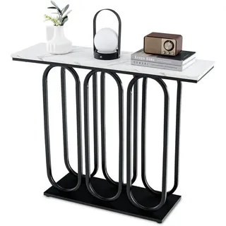Costway Konsolentisch 100x30x80cm schwarz