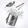 Relaxdays Eisbehälter mit Eiszange, für 1,5 Liter, HBT: 17 x 15 x 15cm, Silber