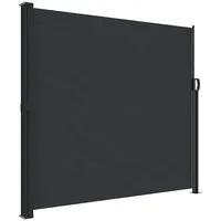 vidaXL Aluminium Seitenmarkise 180 x 500 cm Schwarz