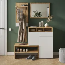 Vicco Wandgarderobe Selena Weiß/Eiche