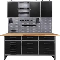 Ondis24 Werkbank Konny, 4-teiliges Set, 160 x 205 x