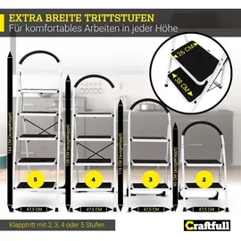 Craftfull CF-130A Klappleiter 5 Stufen