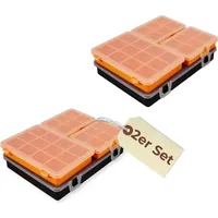 GarPet 2x Sortimentskasten 4 tlg Set Sortierkasten für Kleinteile