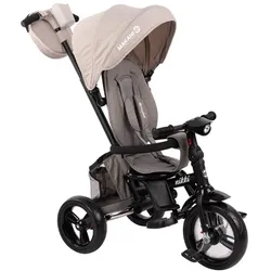 Kikkaboo Tricycle Nikki 3 in 1 Dreirad, klappbar EVA-Reifen Musik Lichter Griff beige