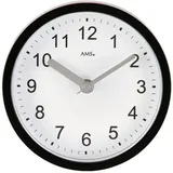 AMS Funkwanduhr F5928 (Quarzuhr,Wohnzimmer,Esszimmer,Küche,Arbeitszimmer,Büro, Flur) schwarz
