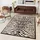 Tapiso Atlas Kurzflorteppich 80 x 150 cm Schwarz/Creme