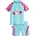 Flamingo Badeanzug Blau/Pink/türkis/Rosa/Grün 98/104
