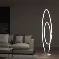 WOFI LED Stehleuchte, chrom, dimmbar, H 140 cm