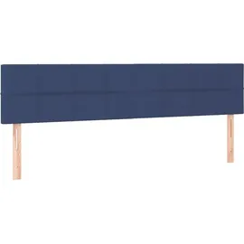 vidaXL Boxspringbett mit Matratze & LED Blau 180x200 cm Stoff