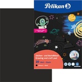 Pelikan Zeichenblock A4 120gr20BL schwarz 300002239 101578, C4/20