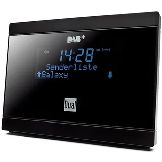 Dual DAB 2 A Digital-Radio Adapter mit Fernbedienung (LCD-Display, DAB(+)/UKW-Tuner, Alarmfunktion) Schwarz