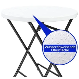 CASARIA Stehtisch Ø 72 x 110 cm Weiß