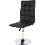 Décoshop26 - Moderner und schicker Küchenstuhl höhenverstellbar drehbar schwarzes Synthetikmaterial 04_0002205