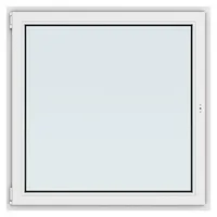 Solid Elements Kunststofffenster New Basic  (120 x 120 cm, Verglasung: 2-fach, DIN Anschlag: Links, Weiß)