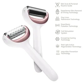 geske 8-In-1 Nadel-Mesotherapie-Roller für Gesicht und Körper Mit Anwendung (Starlight)
