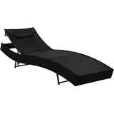 vidaXL Sonnenliege 213 x 70 x 91,5 cm schwarz 44717