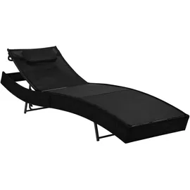 vidaXL Sonnenliege 213 x 70 x 91,5 cm schwarz 44717