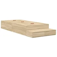 VidaXL Bett Bett mit Stauraum mit Tür Sonoma Eiche