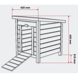 Wiltec Hasenstall 42 x 51,5 x 43 cm