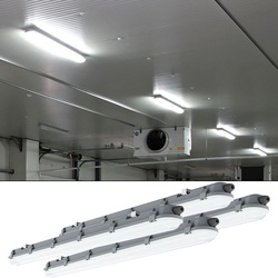 4x LED Decken Wannenleuchte Lampe Beleuchtung  L 120cm 4000 K, 4320 lm Nassraumleuchte geeignet für Garage, Keller, Halle, Lager, Büro, Industrie