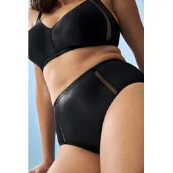 Shapingslip NATURANA "Curve Hugger", Damen, Gr. 40, schwarz, Obermaterial: 91% Polyamid, 9% Elasthan, unifarben, figurbetont, Unterhosen, mit seidigem Glanzfinish