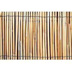 BRB Slim - Sichtschutzmatte aus Schilfrohr | Gartensichtschutz für Garten und Balkon aus Schilfrohr | Höhe 1 m | Länge 5 m | HxL: 1x5 m